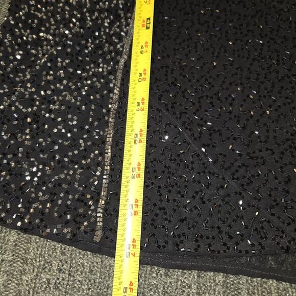 Chaudry Silk Beaded Gown black tie Elegant Whimsigoth Dark Feminine Fairy Grunge - Picture 10 of 16